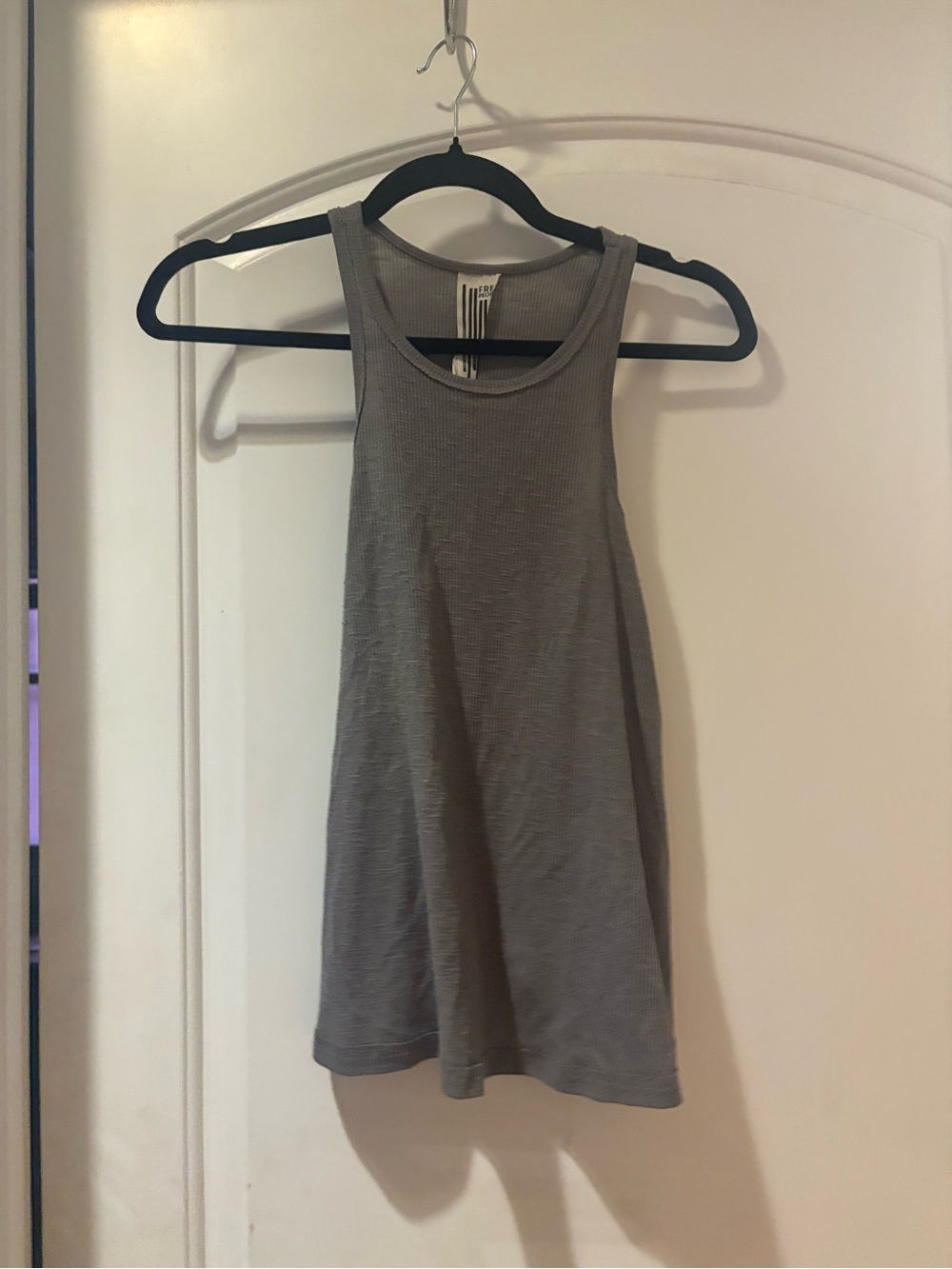 Free People Long Beach Ribbed Racerback Swing Tank Bundle Grey & Tan Small - Picture 8 of 8